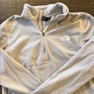 The North Face Men's Light Gray Zip-Up Sweater
